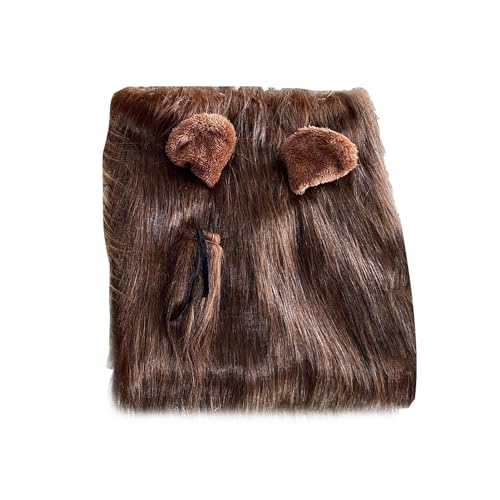 fantasia animal estimação,Juba leão realista com cauda cabelo engraçado fantasia cachorro - Acessóri