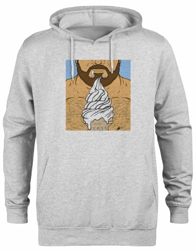 Sweat à capuche gris imprimé Crème Papa le cadeau idéal pour homme