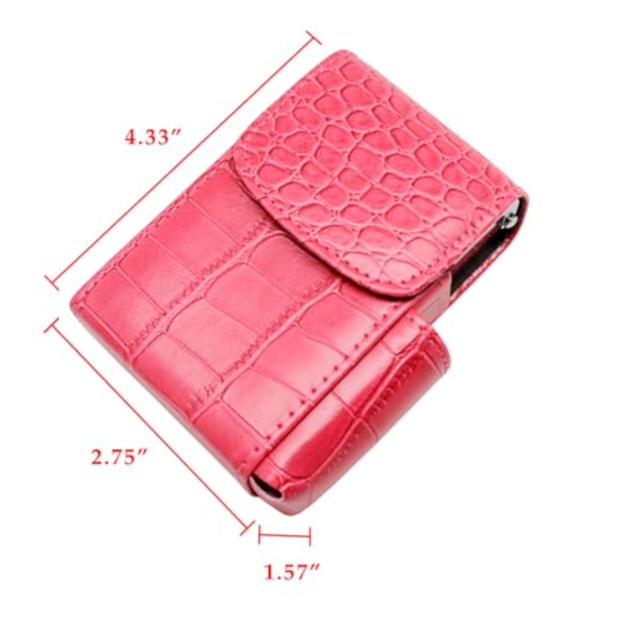 PU Leather Cigarette Case with Lighter Holder