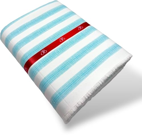 Image of JHABAK'S Unstitched Striped Shirt Fabric for Men - Cotton Linen Blend Lining Material - Shirt and Kurta Piece Cloth