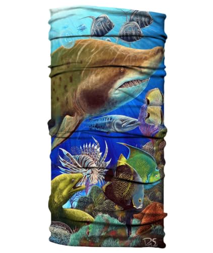 Neck Gaiter: Ocean Theme: Face Mask Shield UV/UPF 50+ Sun Protection