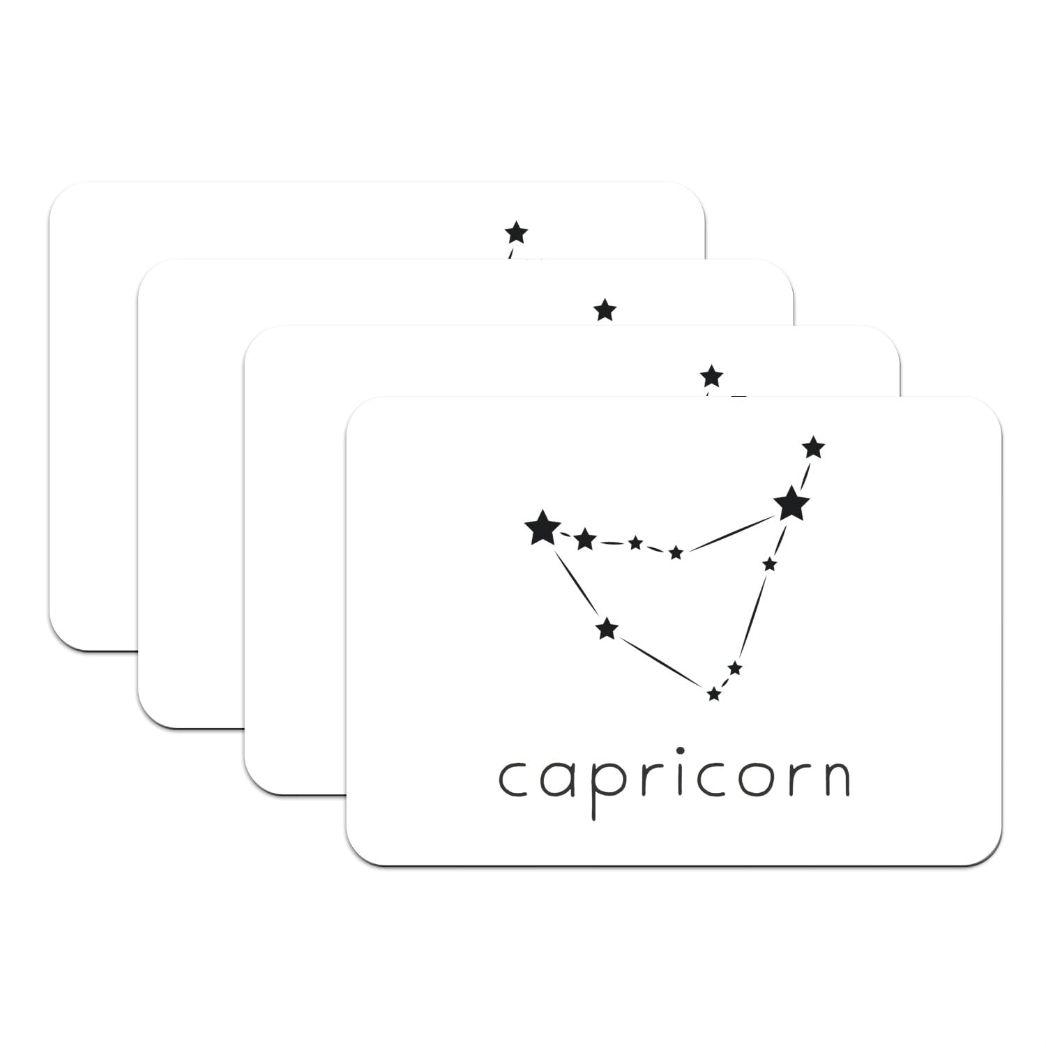 Set de table astrologie blanc grand format avec dessous caoutchouc antidérapant
