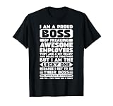 I Am a Proud Boss of Freaking Awesome Employees Shirt Funny T-Shirt