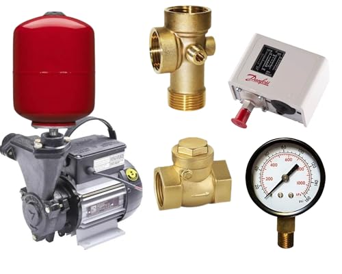 Image of Kirloskar Brothers JALRAAJ-I ULTRA 1 Hp Water Pressure-Boosting 24-litre Tank with Accessories (NRV /Pressure /Switch /Pressure Gauge /5-Way Connector) Max Flow Up to 3300 with 12-Month Warranty