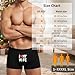 Sexy Code 1701 Men's Boxer Briefs with Novelty Pattern Printing - Fun Underwear Shorts Comfortable & Soft (M003+R164-Black-L