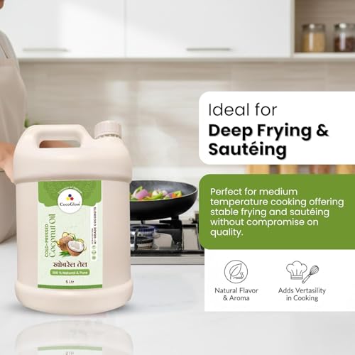 Image of CocoGlow Cold Pressed Coconut Oil Natural & Organic (5L)