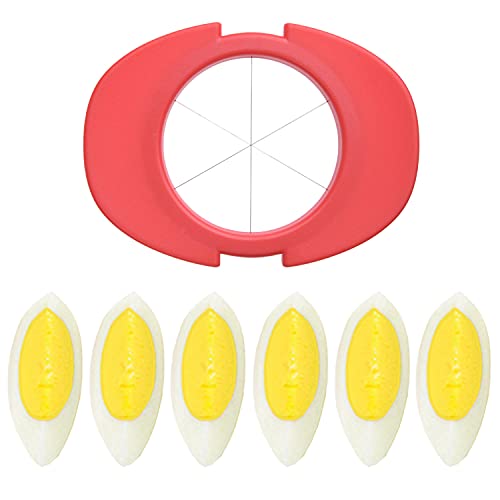 Egg Slicer Set with 3 Cutters - Cut Boiled Eggs into Thin Slices, Wedges or Halves - Easy Manual Egg Slicing - No Power, No Noise - Great for Sandwiches, Salads and Hors d'Oeuvres - With Slicer Stand - Thumbnail 3