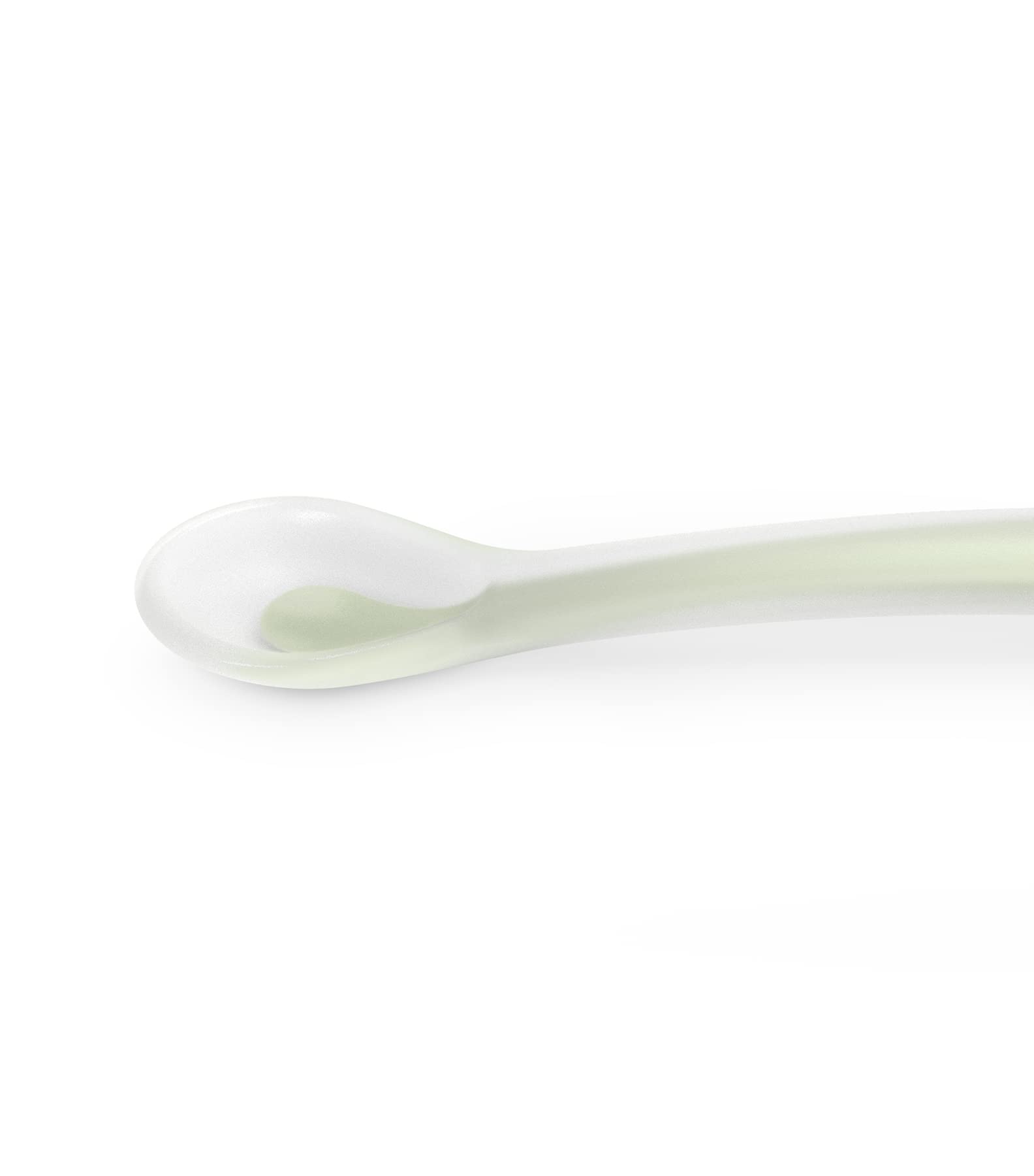 Suavinex, Cuchara de Silicona para Bebés +4 Meses, Cuchara de Aprendizaje, Suave y Blanda, para Encías Sensibles, con Mango Largo, Apta para Lavavajillas, Colour Essence Verde — view 3