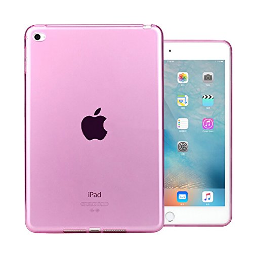 Icovercase For Ipad Mini 4 Case, Ultra-Thin Transparent Soft Tpu Back Cover Flexible Protective Case For Ipad Mini 4 7.9" (Pink) #TOP7