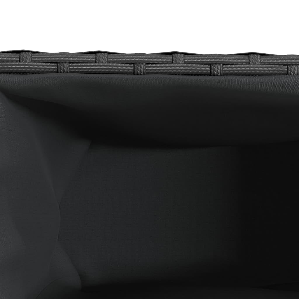 vidaXL Pflanzkübel mit Rollen 2 STK. Schwarz 107x32x38 cm Poly Rattan, Pflanzgefäß, Tomaten Pflanzkübel, Kräuterbeet, Blumenkasten, Pflanzkasten