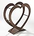 Produktbild Kobolo Kaminholzregal Heart aus Metall in der Farbe antikbraun
