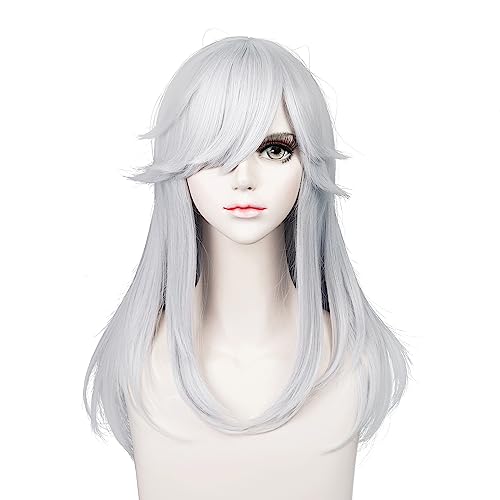 Image of Max Beauty Anime Multiple Characters Cosplay Wigs for Genshin Impact + Free Cap (White-sr)