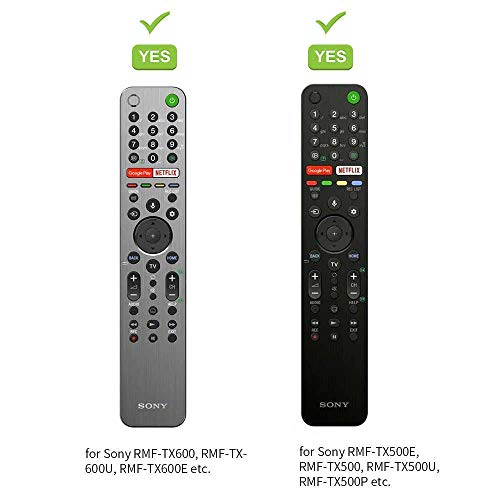 Image of Oboe Sikai Silicone Case for Sony Smart Tv Voice Remote RMF-TX600U RMF-TX500E Shockproof Protective Remote Cover Skin-Friendly Anti-Dirt Anti-Slip Anti-Lost with Remote Loop (Blue)