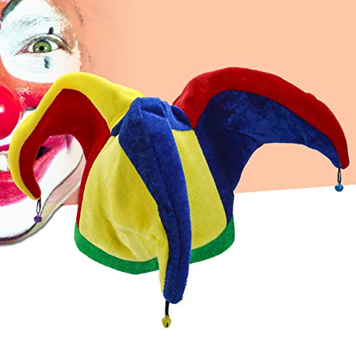 NUOBESTY Chapéu Cosplay Palhaço Bobo Da Corte Chapéu De Palhaço Multicolorido Gorro Bobo Da Corte Ad