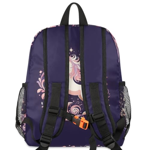 Custom Name Unicorn Backpack for Kids Girls Toddler, Personalized Children Kindergarten Preschool Bookbag, Travel Daypack Nursery Daycare,Blossom step by step3