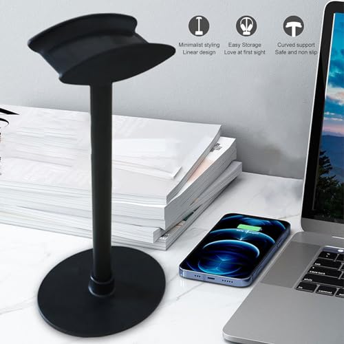 Headphone Stand, Detachable Gaming Headset Holder Headset Stand with Anti Slip Pads, Earphone Display Stand for Desk, Black - Image 5