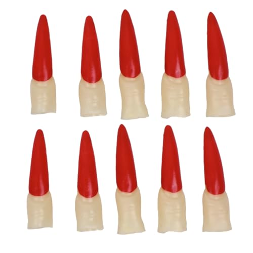 Image of Kaku Fancy Dresses Fake Long Witch Nails for Kids Halloween Party Favours (10pcs) | Fancy Dress Party Prop for Roleplay, Cosplay | Halloween Party Decoration