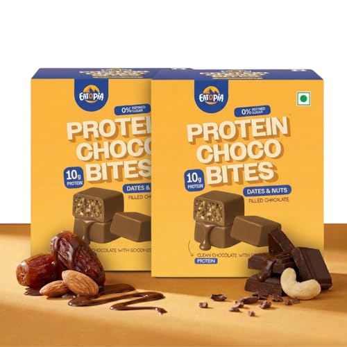 Image of Eatopia Chocolate Dates & Nuts Protein Bites, 10g Protein, Pack 2 (200g)