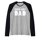 snow-golfer dad outfit inverno giocatori di golf umorismo uomini maglia con maniche raglan