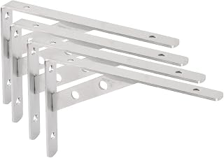 XYZOOM Metal L Shaped Hardware Wall Hanging Shelf Brackets Support Holder 200mm x 140mm 4 Pcs(679b1 fccb9 83e3e b85d4 0092d ae1a5