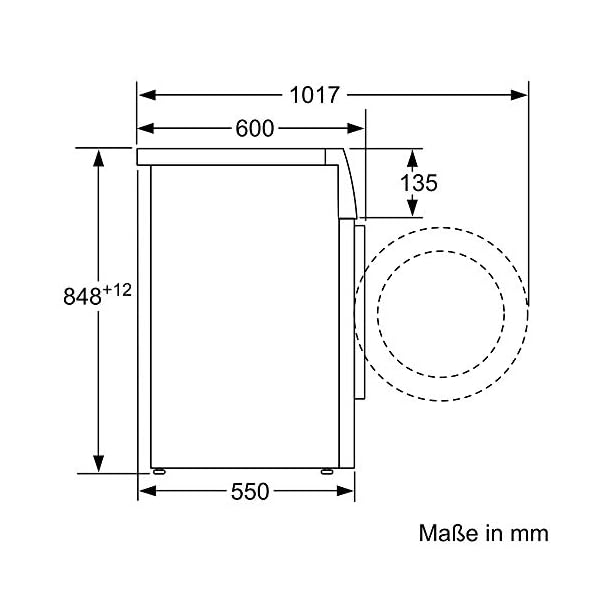 Siemens WM14N0K5 Waschmaschine iQ300, Frontlader mit 7kg Fassungsvermögen, 1400 UpM, speedPack L, simpleTouch LED-Display, iQdrive-Motor, AquaStop, Weiß, 60cm – Bild 6