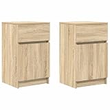WGYHOME Nachttische 2 STK. Sonoma-Eiche 39x35x65 cm Holzwerkstoff,Einfache Montage & wischreinige Oberfläche,stabil & feuchtigkeitsbeständig – ideal für Schlafzimmer & Moderne Wohnzimmer