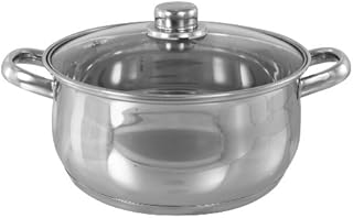 Buckingham 15148 Deep Induction Casserole with Glass Lid 24 cm, 6 L