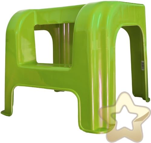 2 Step Stool - Potty Training - High for Little Legs - Strong for Adults - Green