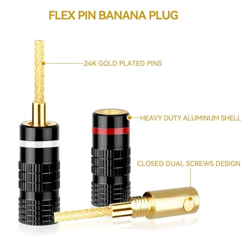 Conectores Banana flexibles 2mm, 2 pares miniatura 2
