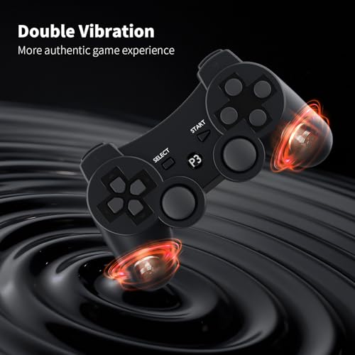 Zamia 2 Pack Wireless Controller for PS3/PC, High-Performance 6-Axis Motion Sense,Double Vibration, Bluetooth, Rechargeable, Upgraded Gaming Controller for PS3 by Zamia - Used condition - Image 4