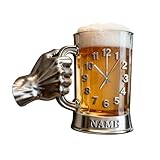 AHROZHOUIK Personalized 2D Beer Mug Wall Clock Custom Name Funny Wall Hanging Clocks Bedroom Decor Gifts For Family Friend Beer Lover Drinker Xmas Birthday (style 2) - Image 6