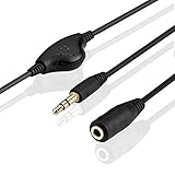 NEORTX Headphone Extension Cords, 3.5mm Headphone Extension Cable with Volume Adjustment Control for Earphone Headphone
