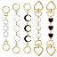 Ea 5Pcs Black White Heart Moon Pearl