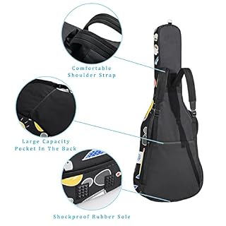 Housse imperméable pour guitare acoustique avec double bandoulière et poche Motif arbre de Noël, Multicolor 09, 42.9×16… - Les Beatles, Paul McCartney, John Lennon, RIngo Starr, George Harrison Housse imperméable pour guitare acoustique avec double bandoulière et poche Motif arbre de Noël, Multicolor 09, 42.9x16… – Image 3