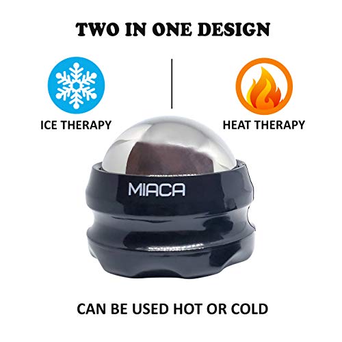 Miaca Cryosphere Cold Massage Ball Roller Set 2 Sizes - Ice Roller For Sore Muscles - Metal Ball For Back Pain Relief - Foot Muscle Roller - Plantar Fasciitis - Small Face Roller For Puffy Eyes #TOP7