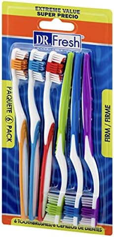 Amazon.com: Dr. Fresh 6 Pack Firm Toothbrushes : Health &amp; Household