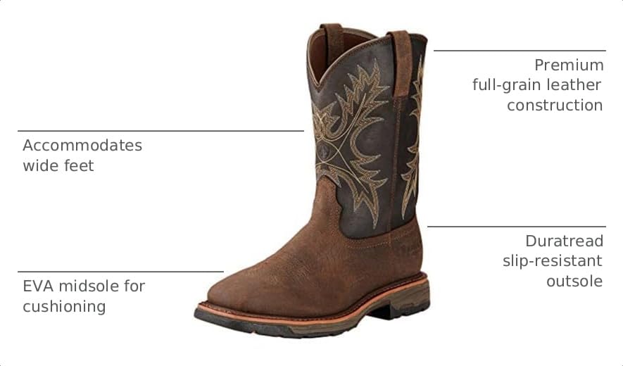 Image of Ariat Men's Workhog Wide Square Toe Waterproof Work Boot