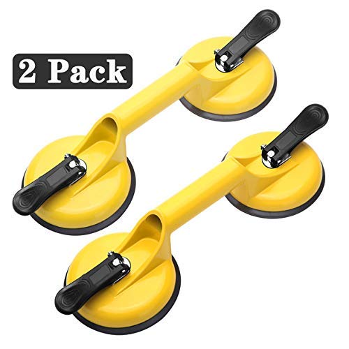 FCHO Glass Suction Cups Heavy Duty Aluminum Vacuum Plate Handle Glass Holder Hooks