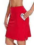 BONOTIE Damen-Golfröcke, knielang, Tennis-Skorts, sportlich, bescheiden, lang, aktiv, lässige...