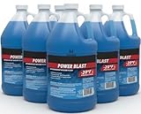 HOANK (6 Gallons) - Power Blast Windshield Washer Fluid, -20°F Protection, Blue, 1 Gallon Jug, Ready to Use (6 GALLONS, Blue Power Blast -20°F)
