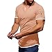 Beokeuioe Herren Streetwear Sommer Vintage Lässig Fitness Mode Chic Komfort Elastisches T-Shirt Kurzarm T-Shirt Casual Tops Custom Plus Size Sport Günstige Tops Rundhals Oberteil
