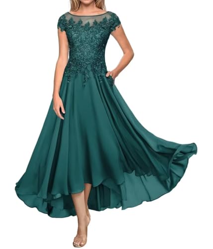Sincemeet Teelänge Mutter der Braut Kleid Spitze Lang Formal Abendkleid...