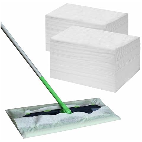 KMAKII X-Large Dry Sweeping Cloths for XL Sweeper, Disposable Dusting Cloths, XL Dry Mop Pads, Floor Cleaning Pads, Mop Dusting Refills, Pack of 200 Pcs Cover