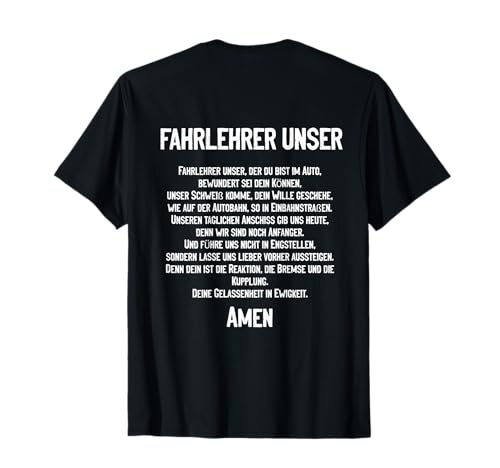 Fahrlehrer Unser Fahrschule Fahrsch&uuml;ler F&uuml;hrerschein T-Shirt