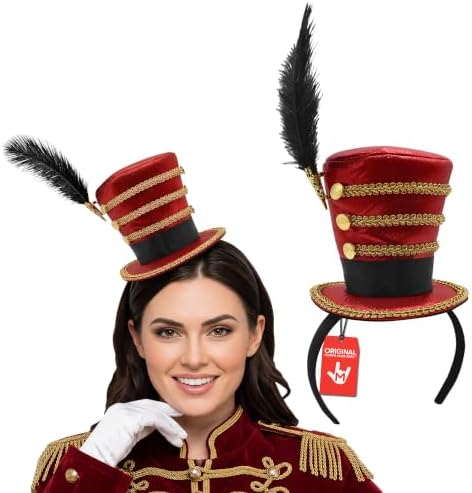 Nicky Bigs Novelties Morph Ring Master Hat, Lion Tamer Hat, Ring Leader Hats, Circus Hats, Ringmaster Costume Women