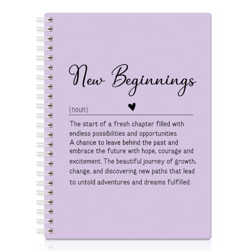 Carnet à spirale violet pour organiser votre bureau et vos projets