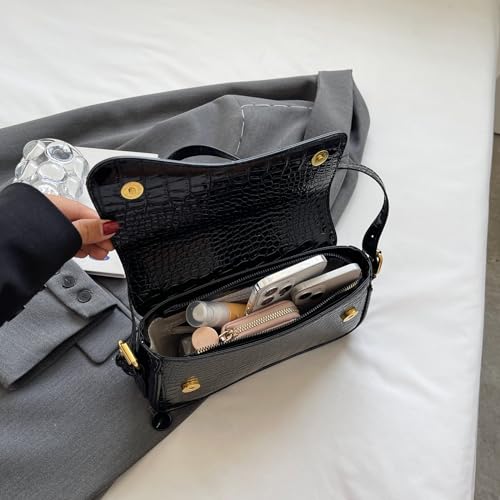 Image of PU Leather Tote Bag for Women with 2 Removable Straps and Zipper Closure