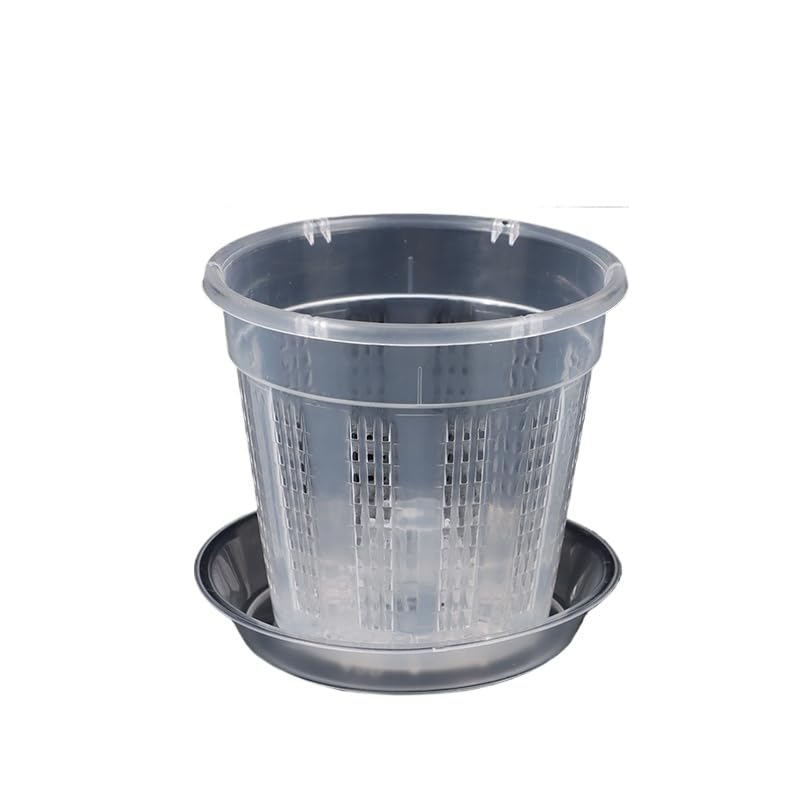 Tefexer 1 maceta de drenaje para el hogar, maceta de jardín con agujeros, cestas transparentes para orquídeas de plástico transpirable, accesorios para macetas