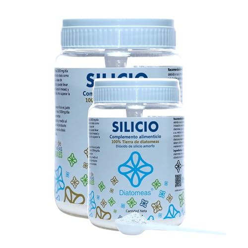 Tierra de Diatomeas Consumo Humano Packs de 550g, 800g y 1200g | Grado Alimenticio, Apto +12 Años | Marca Diatomeas | Complemento alimenticio | Silicio orgánico | (550)