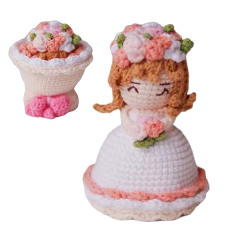 Ramo de flores de ganchillo, muñeca de punto reversible hecha a mano 8